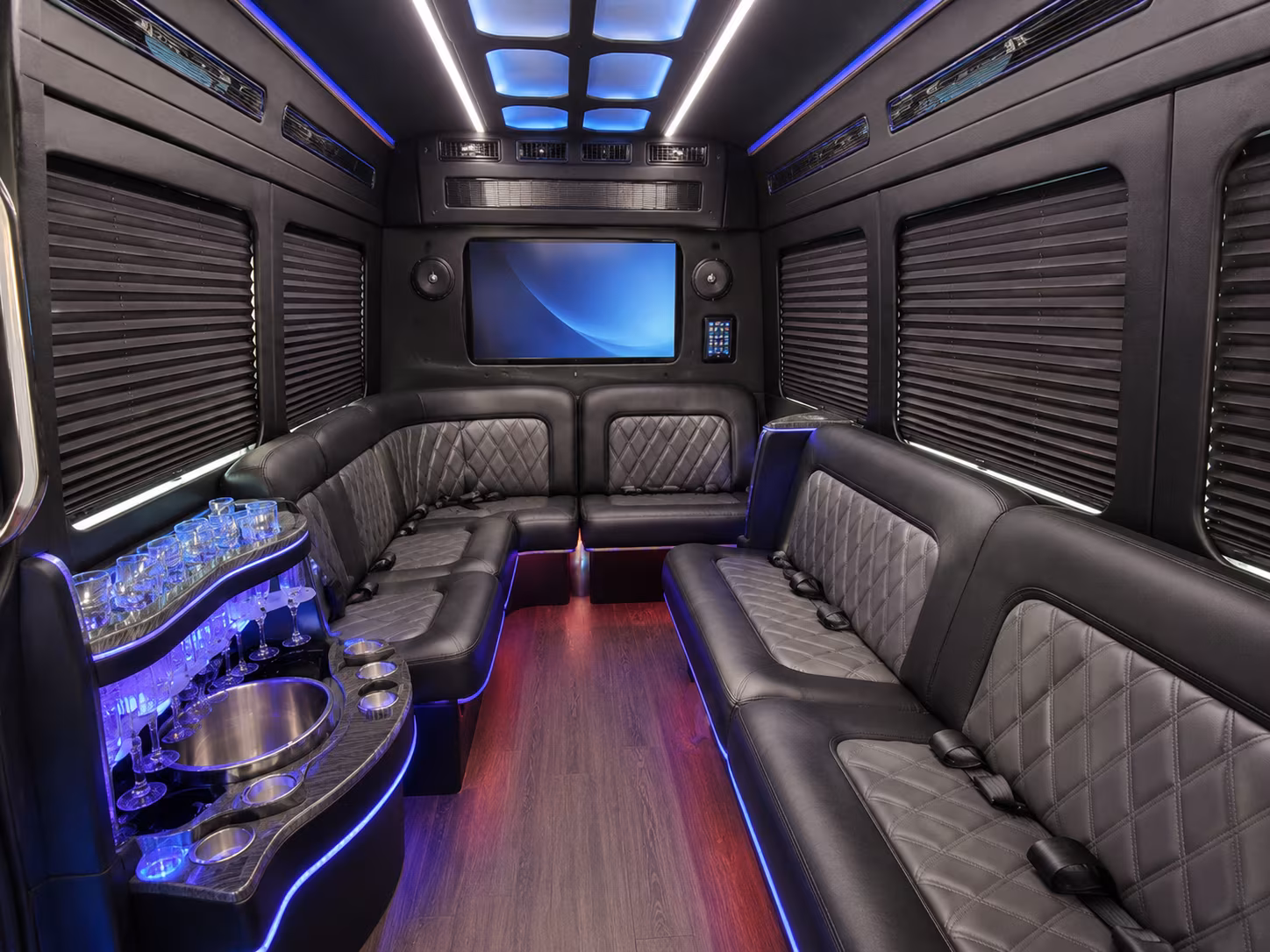 salinas party bus interior